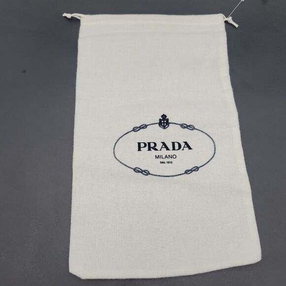 Vintage PRADA Milano Dust Cover Bag Pouch Drawstring Authentic 13.7/8" X 8.5/8" - Picture 1 of 4